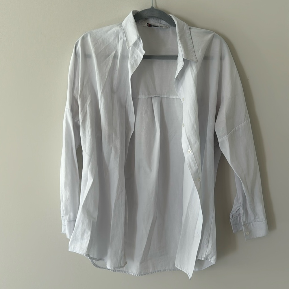 Oversized White Button Down